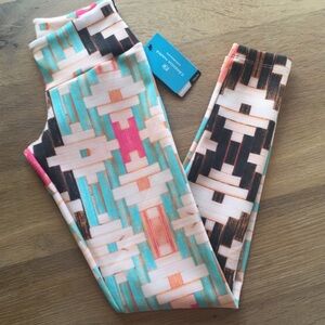 Aztec Tribal Geometric Woody Southwest Pastel Leggings ✨